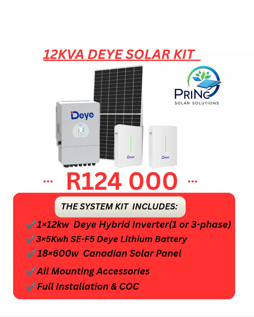 10kVA Deye solar kit